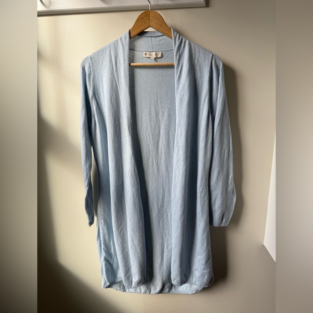 INDIGENOUS Organic Cotton Cardigan Sweater Soft Open Front‎ Long Lightweight M